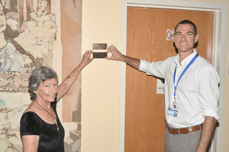 Artist Doreen Walsh Officially Recognized for Her Art at Schneider Hospital